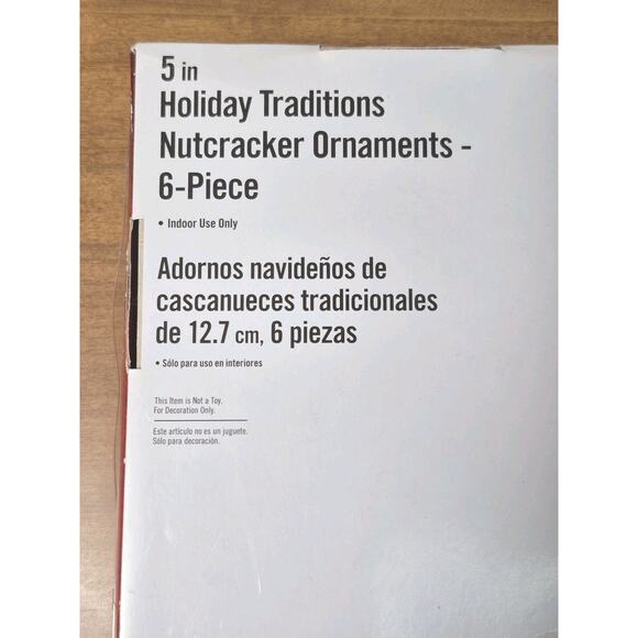 Home Accents Holiday 5 Inch Wooden Christmas Nutcracker Ornaments, 6 Pieces NIP - Picture 6 of 7